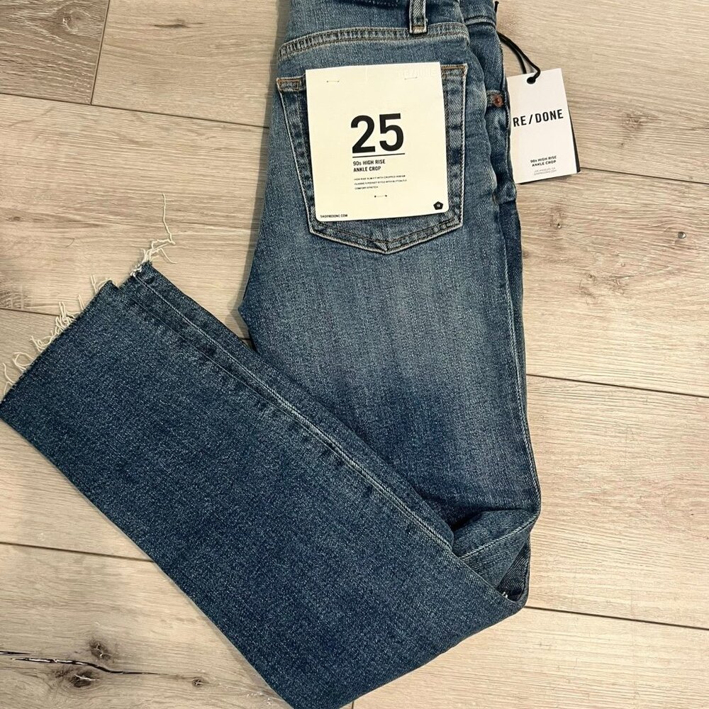 RE/DONE Hi-rise, ankle crop jeans